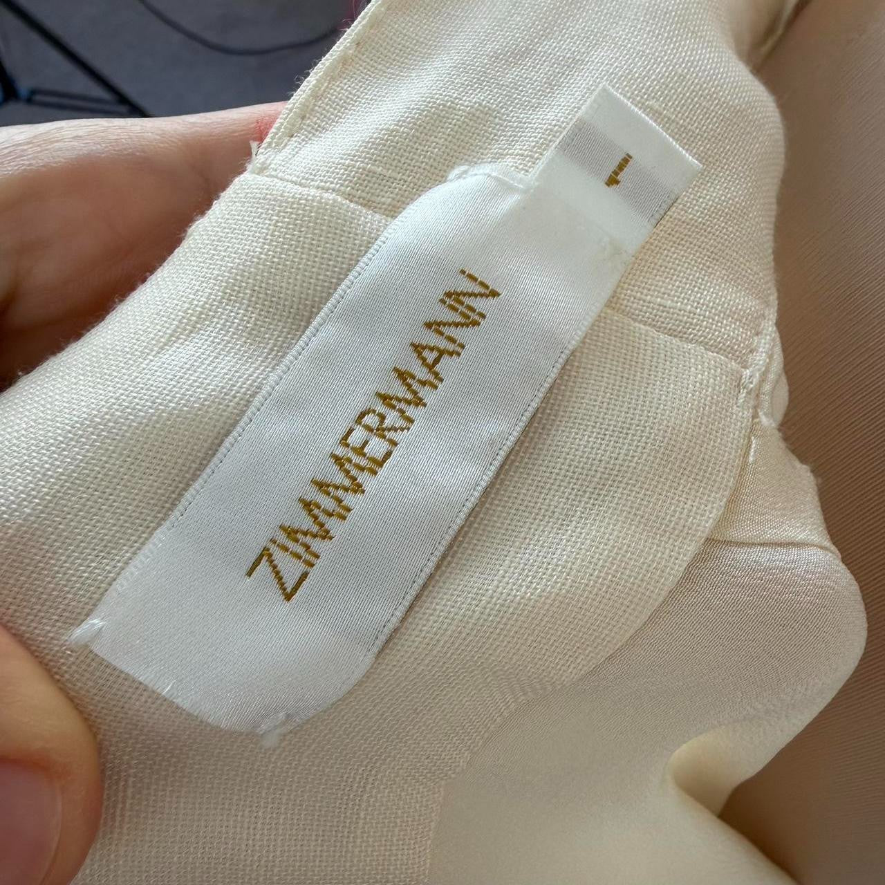 Zimmermann cream lace pants with belt Size 1