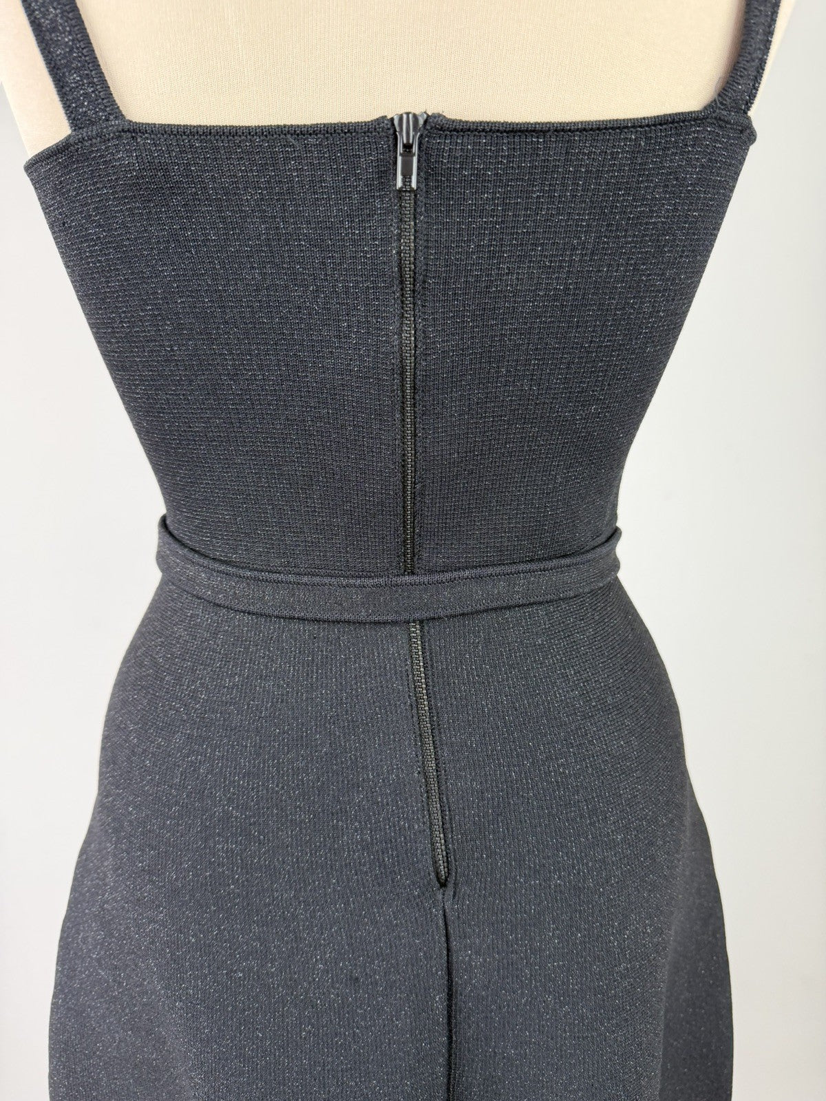 Scanlan Theodore Lurex Black mini dress size XS