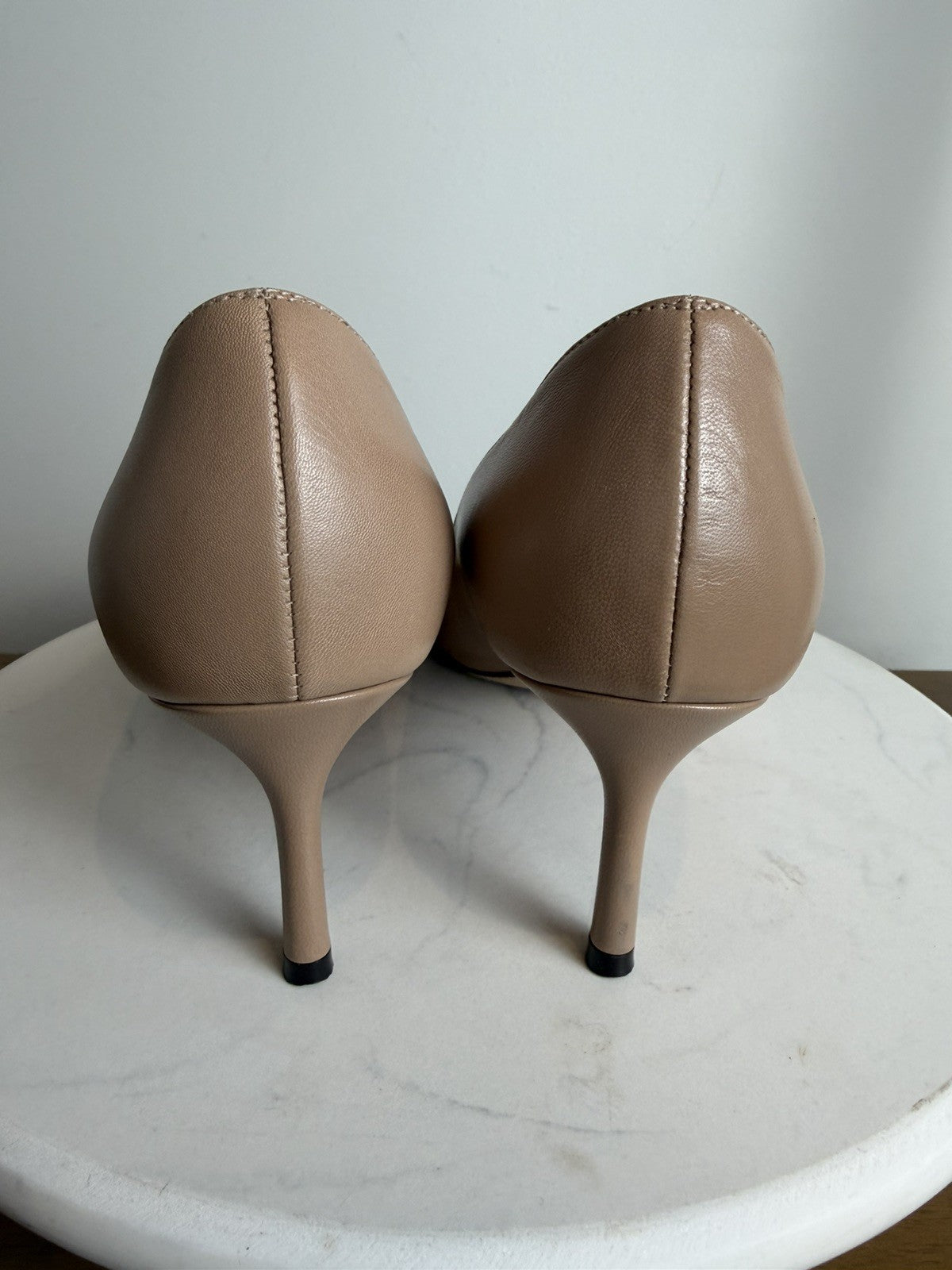 Authentic Jimmy Choo Romy 85 Pumps Shoes sz 38 In Nude
