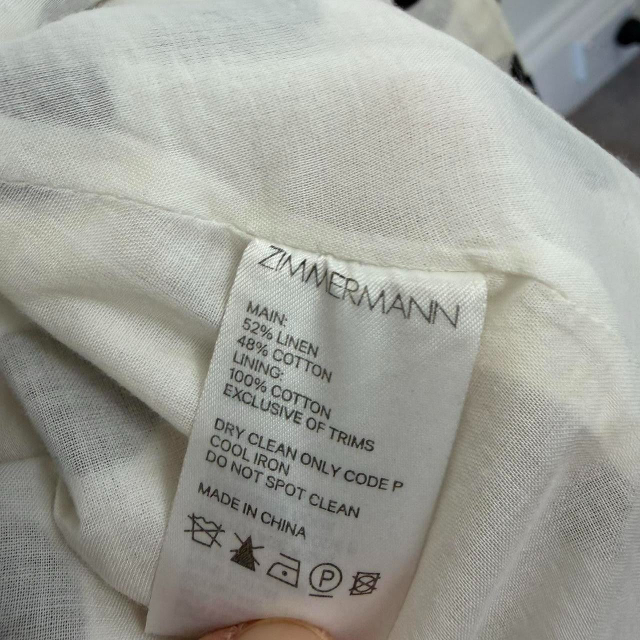 Zimmermann Bellitude linen-blend dress  Size 1 Excellent