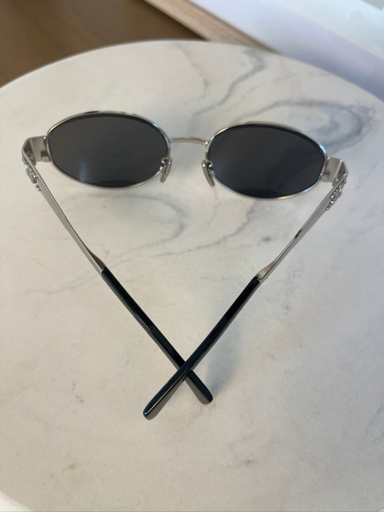 Celine Triomphe Sunglasses Silver Hardware
