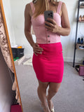 Balmain Ribbed Knit Mini Skirt