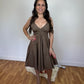Scanlan Theodore Green Khaki Parachute Mini Dress