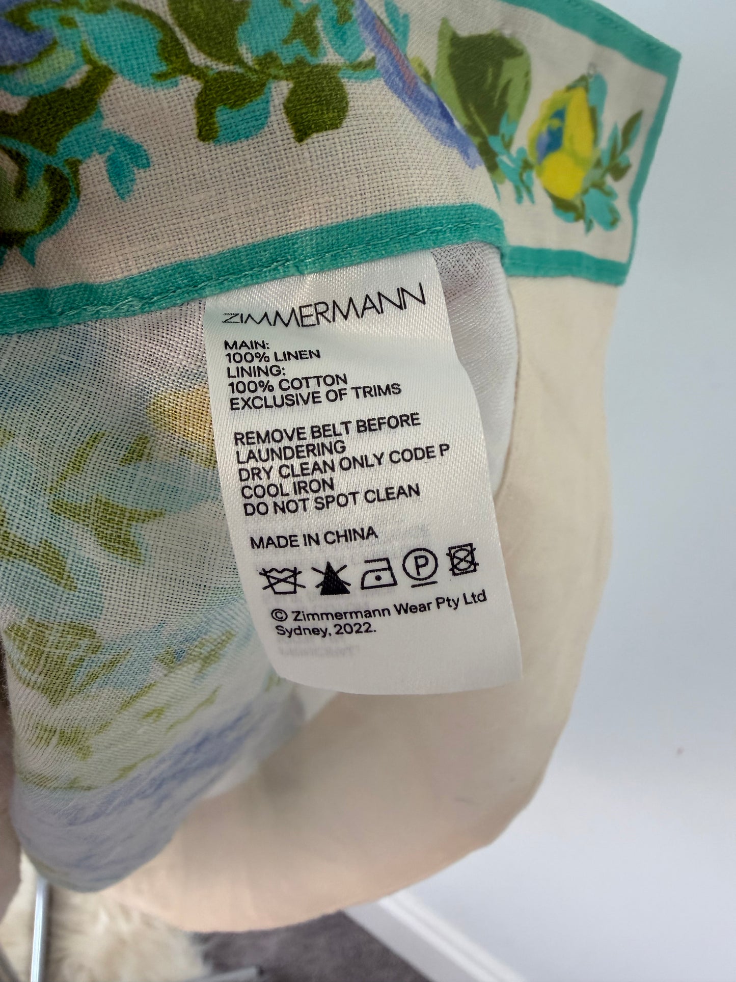 Zimmermann Raie Buttoned Mini Dress Size 1