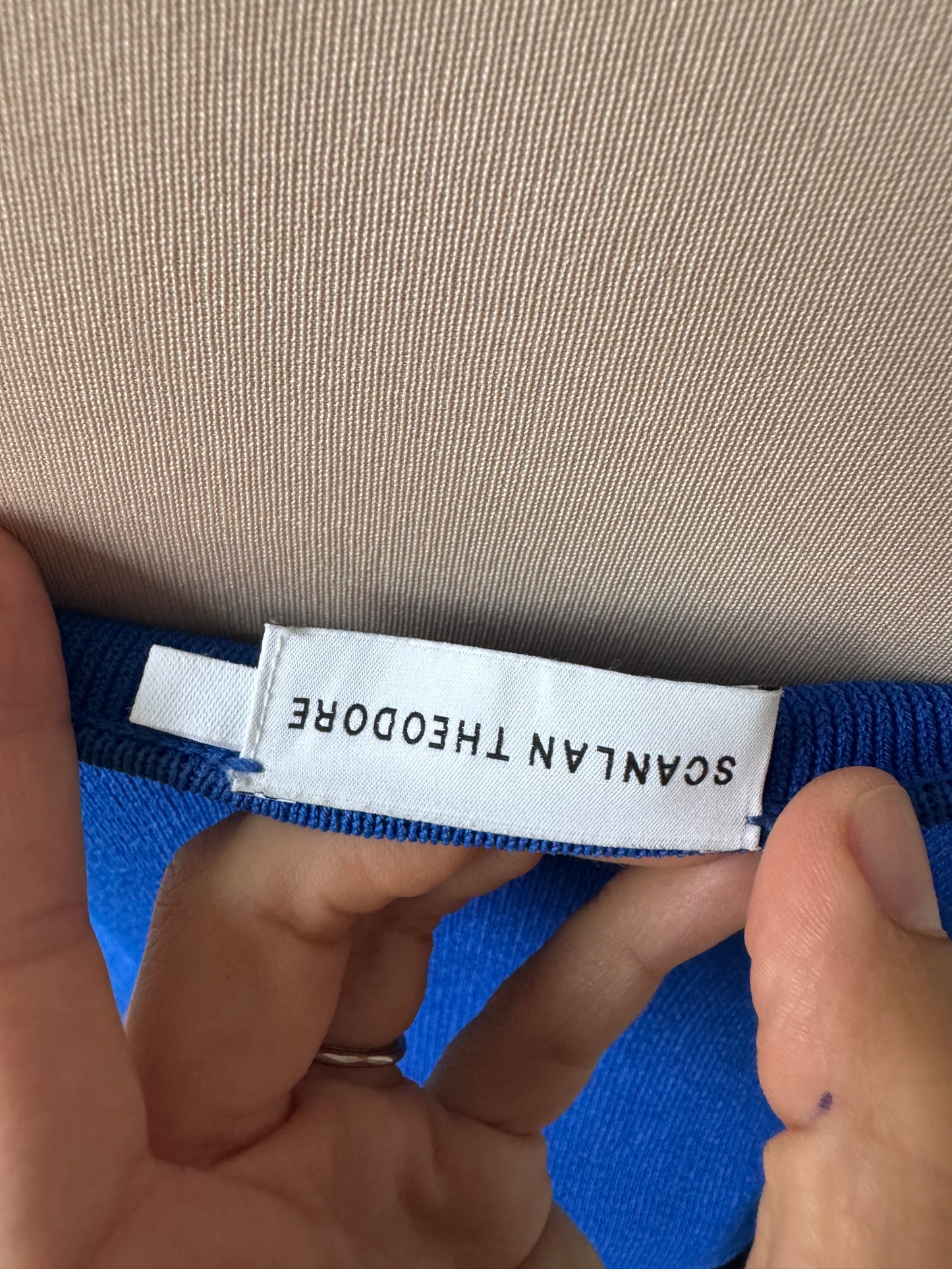 Scanlan Theodore Crepe Royal Blue Top