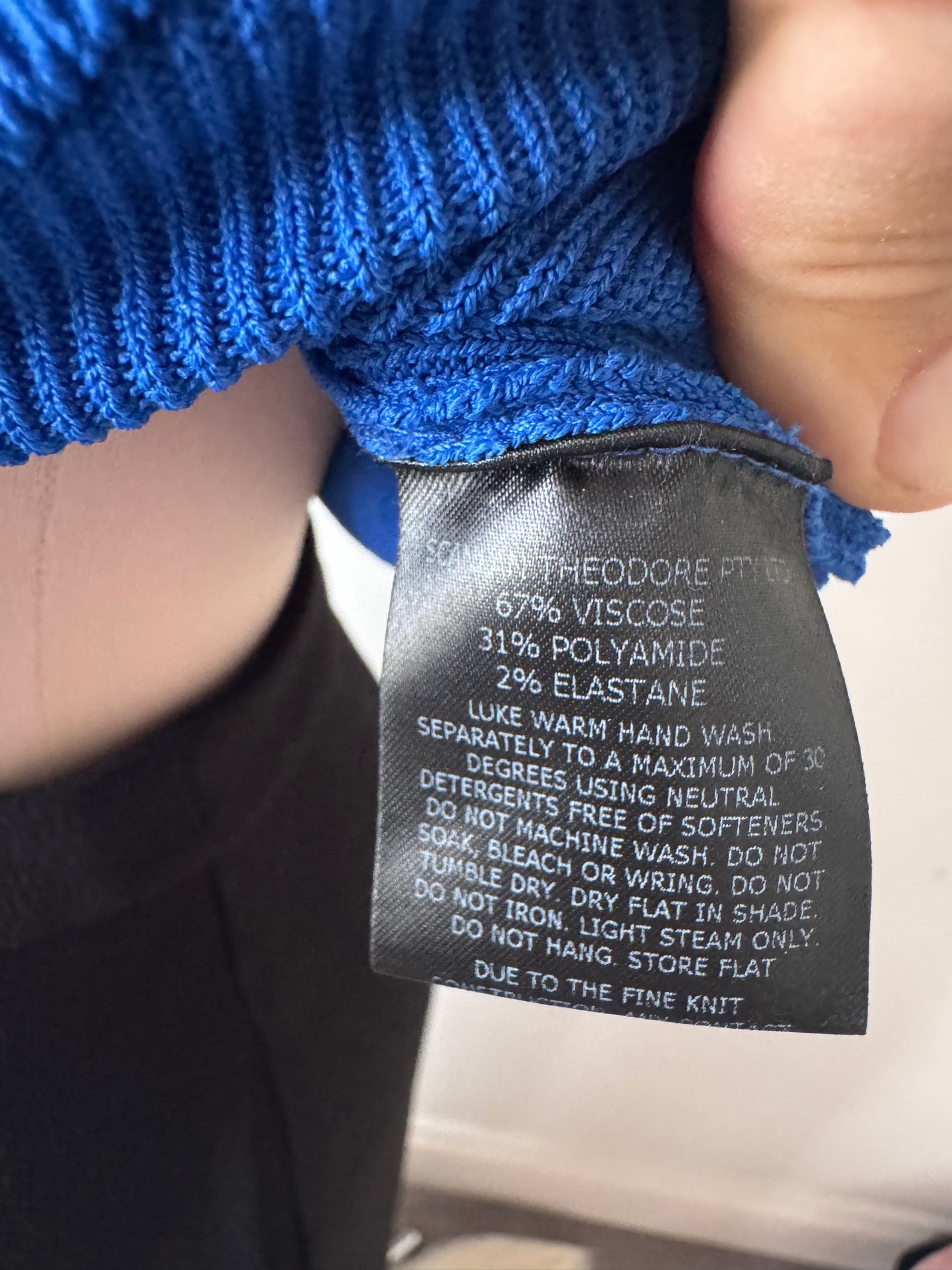 Scanlan Theodore Crepe Royal Blue Top