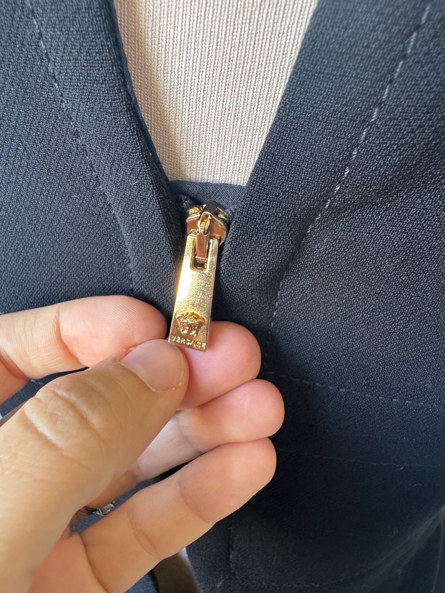 Versace Black Cutout Midi Sheath Dress Size 38