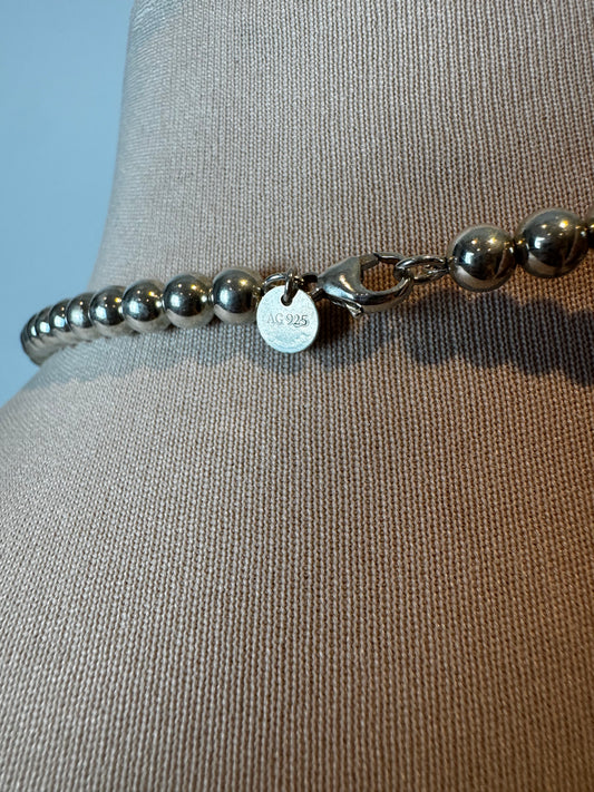 Tiffany Hardware Ball Necklace 
Sterling silver 925