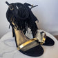 Stuart Weitzman fringed stiletto sandals