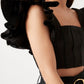 Aje Vanades Frill Top Size 8 in Black