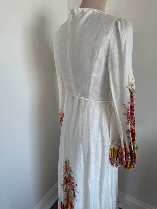 Zimmermann Mae Floral Bird Print dress Size 1 BNWT