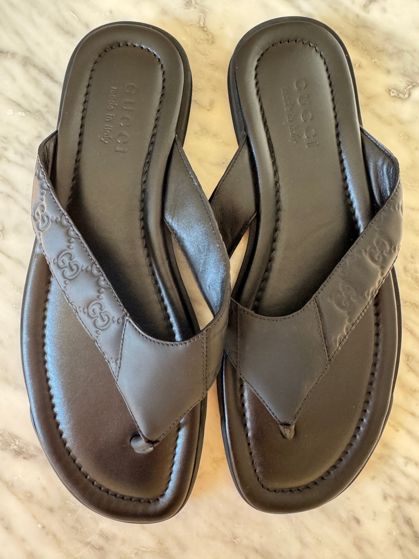 Gucci Leather Men Slide