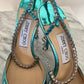 Jimmy Choo Saeda Metallic Heels Size 39 Fair Condition