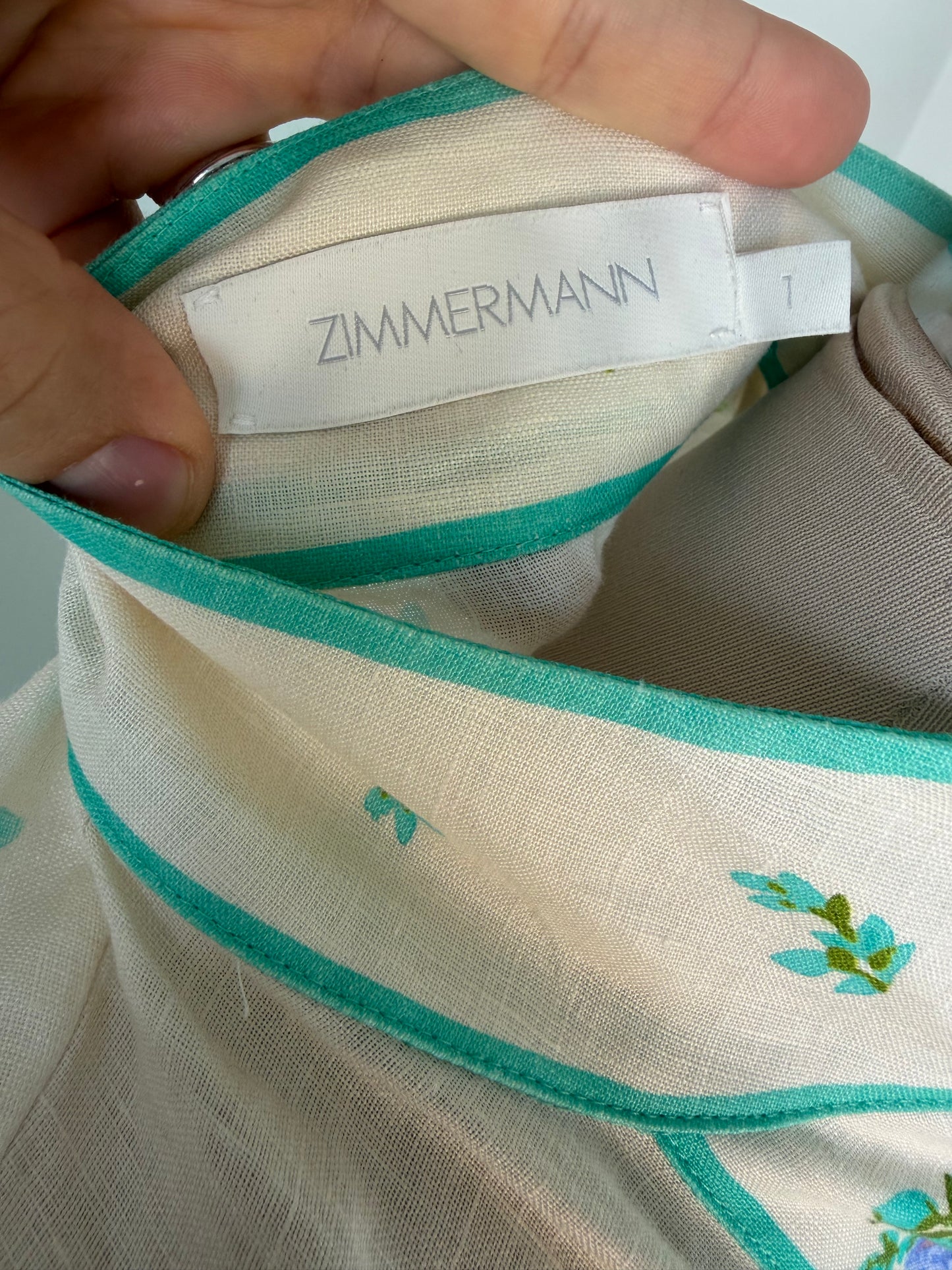 Zimmermann Raie Buttoned Mini Dress Size 1