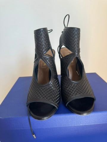 Aquazurra Sexy Thing perforated leather heel 37.5 EUX