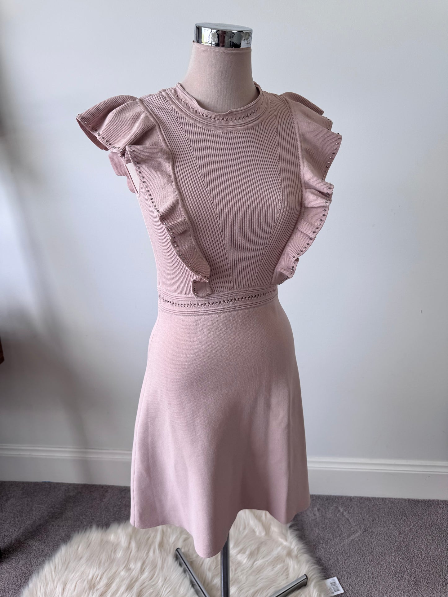 Sandro Dress size 36 beige knit