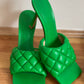 Bottega veneta Green Padded Heeled Sandals Size 39