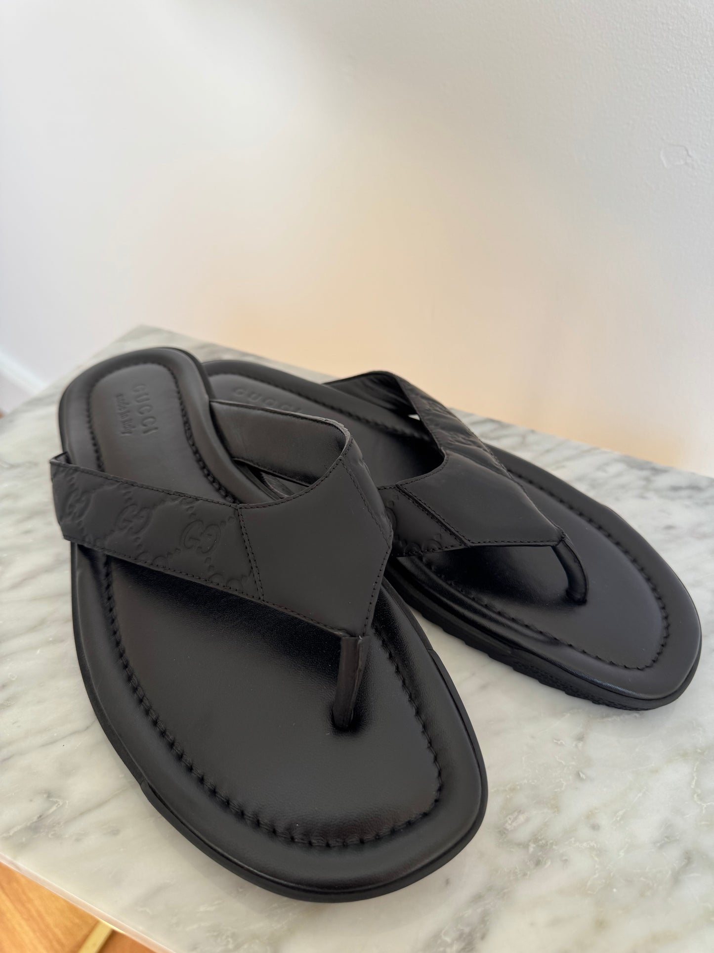 Gucci Leather Men Slide