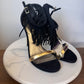 Stuart Weitzman fringed stiletto sandals