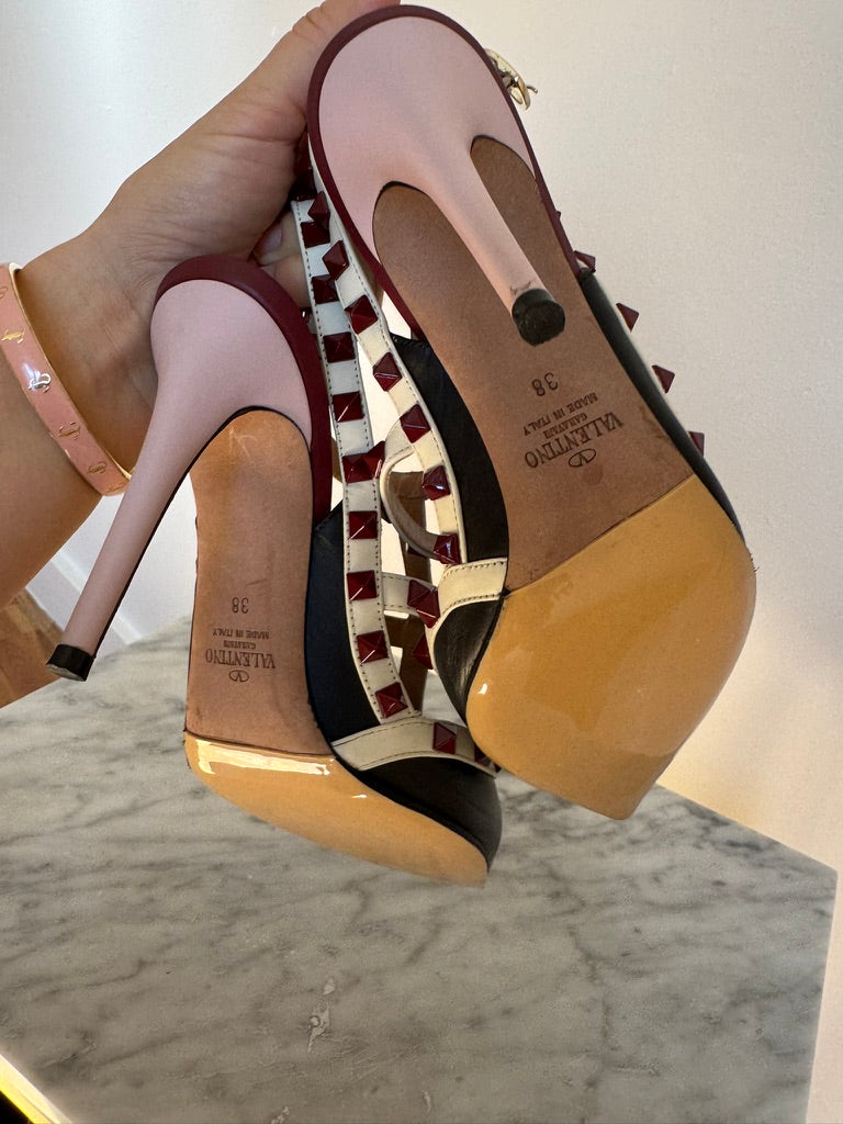 Valentino Rockstud Heel Rare COLOR COMBO size 38