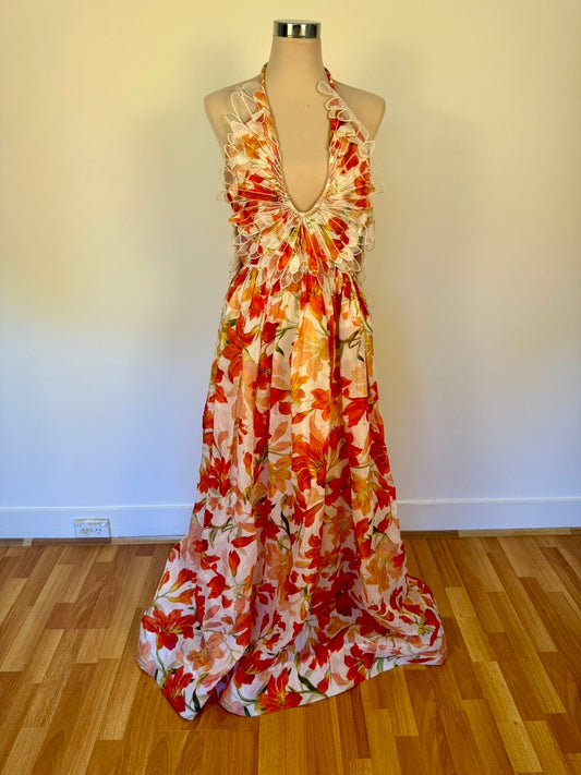 Zimmermann Tranquility Feather Dress Size 2