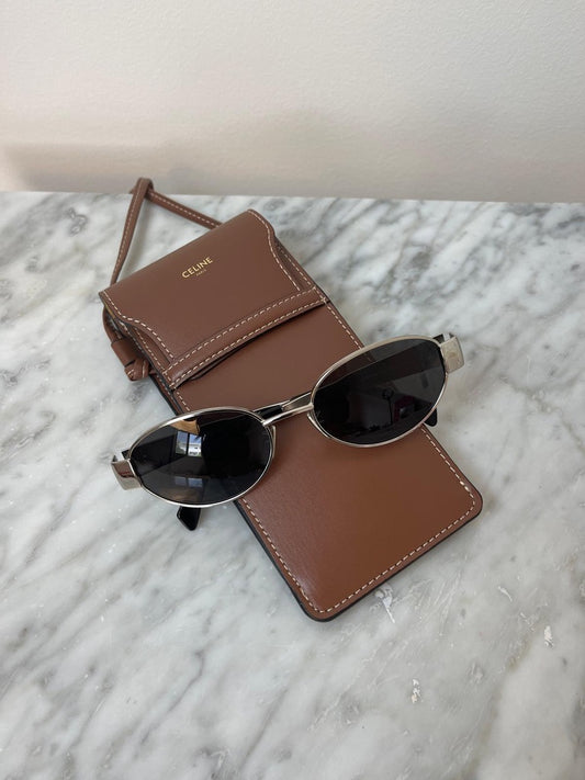 Celine Triomphe Sunglasses Silver Hardware