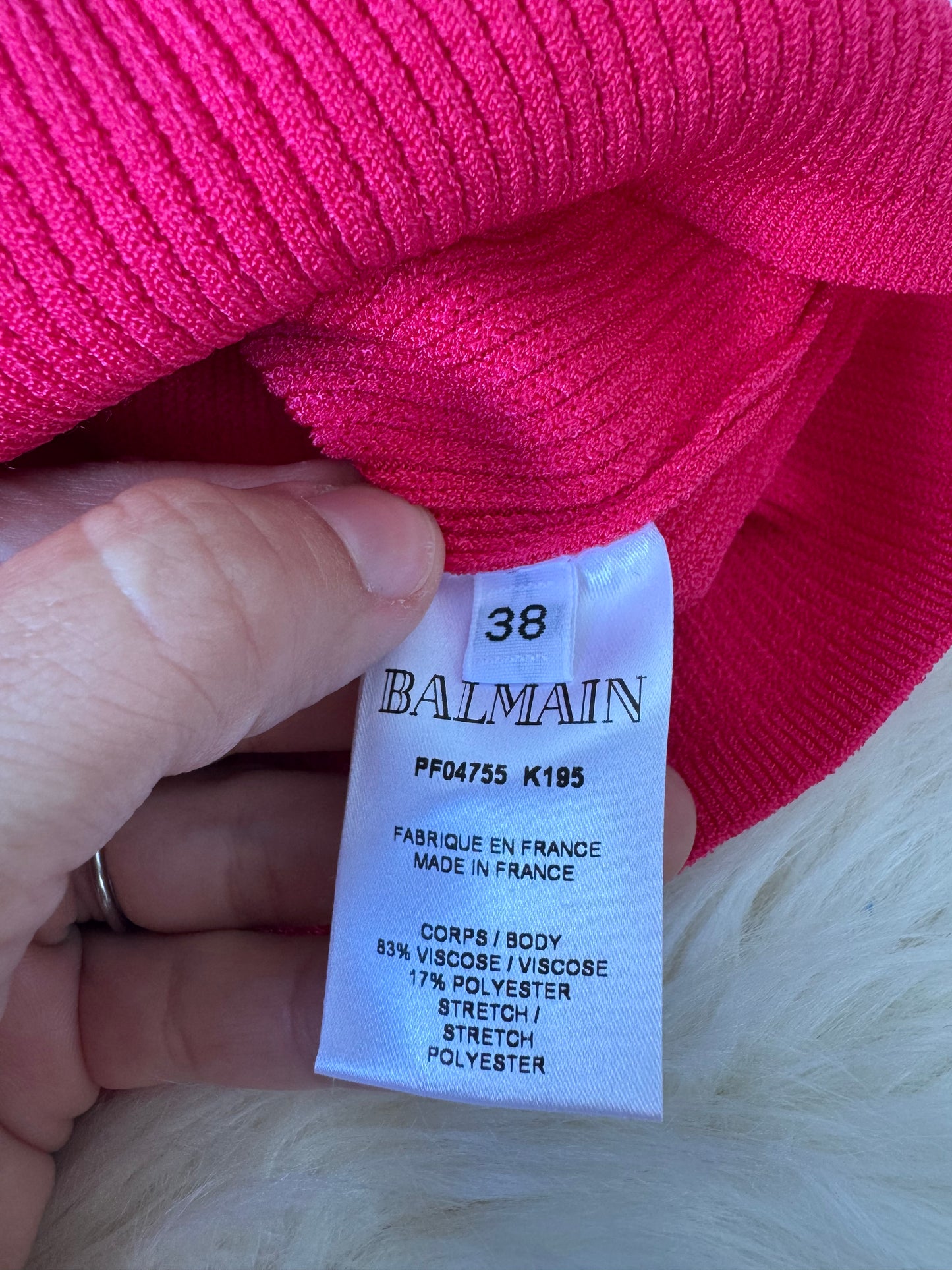 Balmain Ribbed Knit Mini Skirt