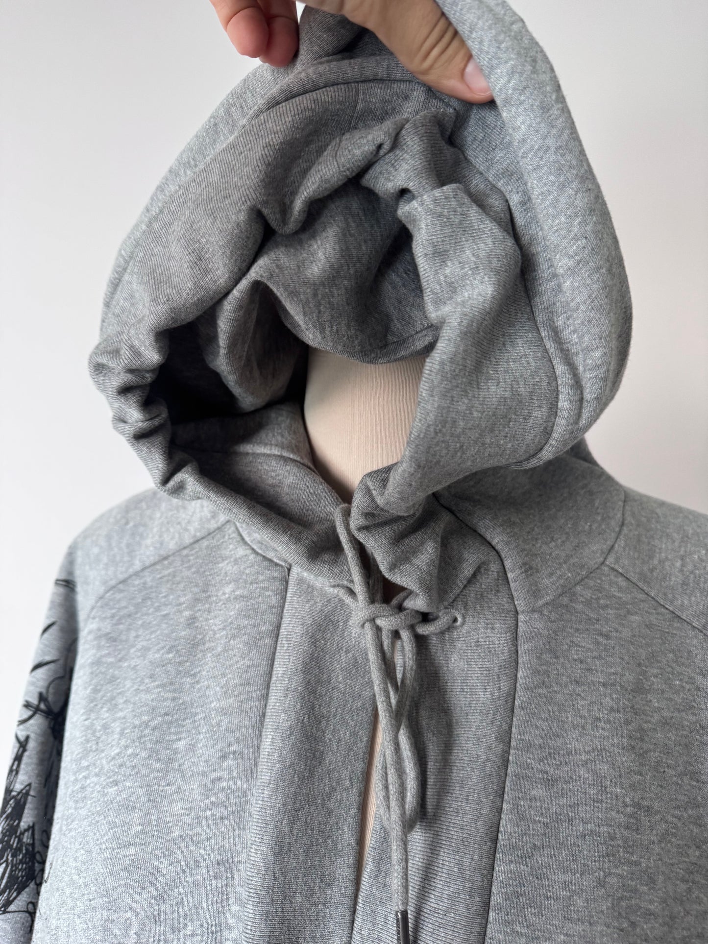 Burberry Doodle Print Hooded Cape one size