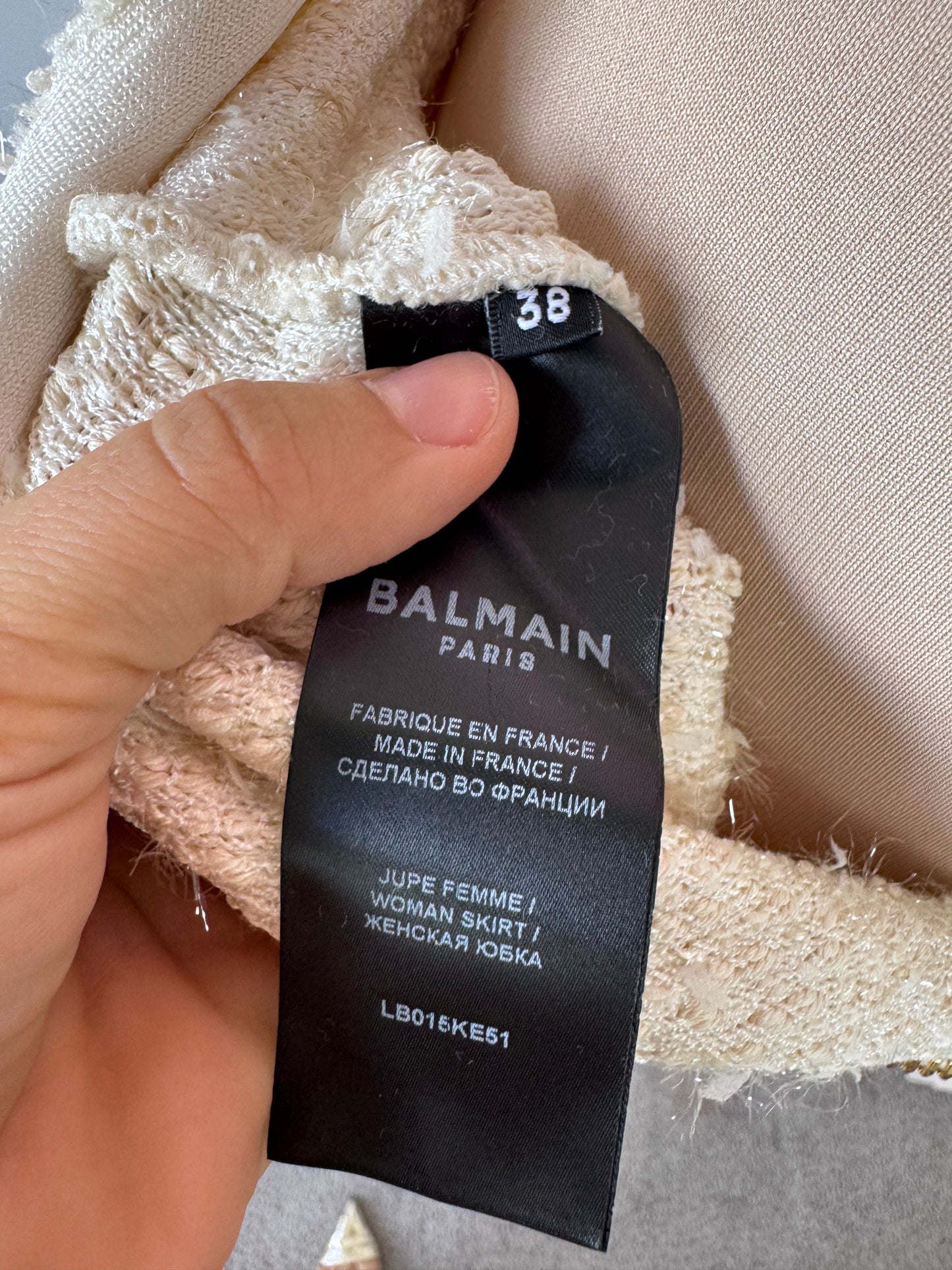Balmain The ‘Cloud-Armor’ Fringed Tweed Mini