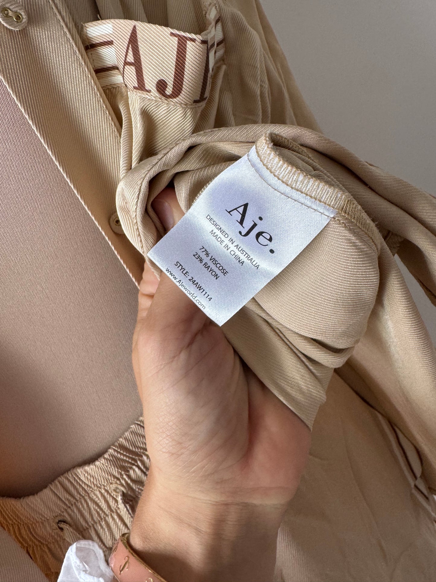Aje Enfilade Set Size 8 pants size 6 blouse