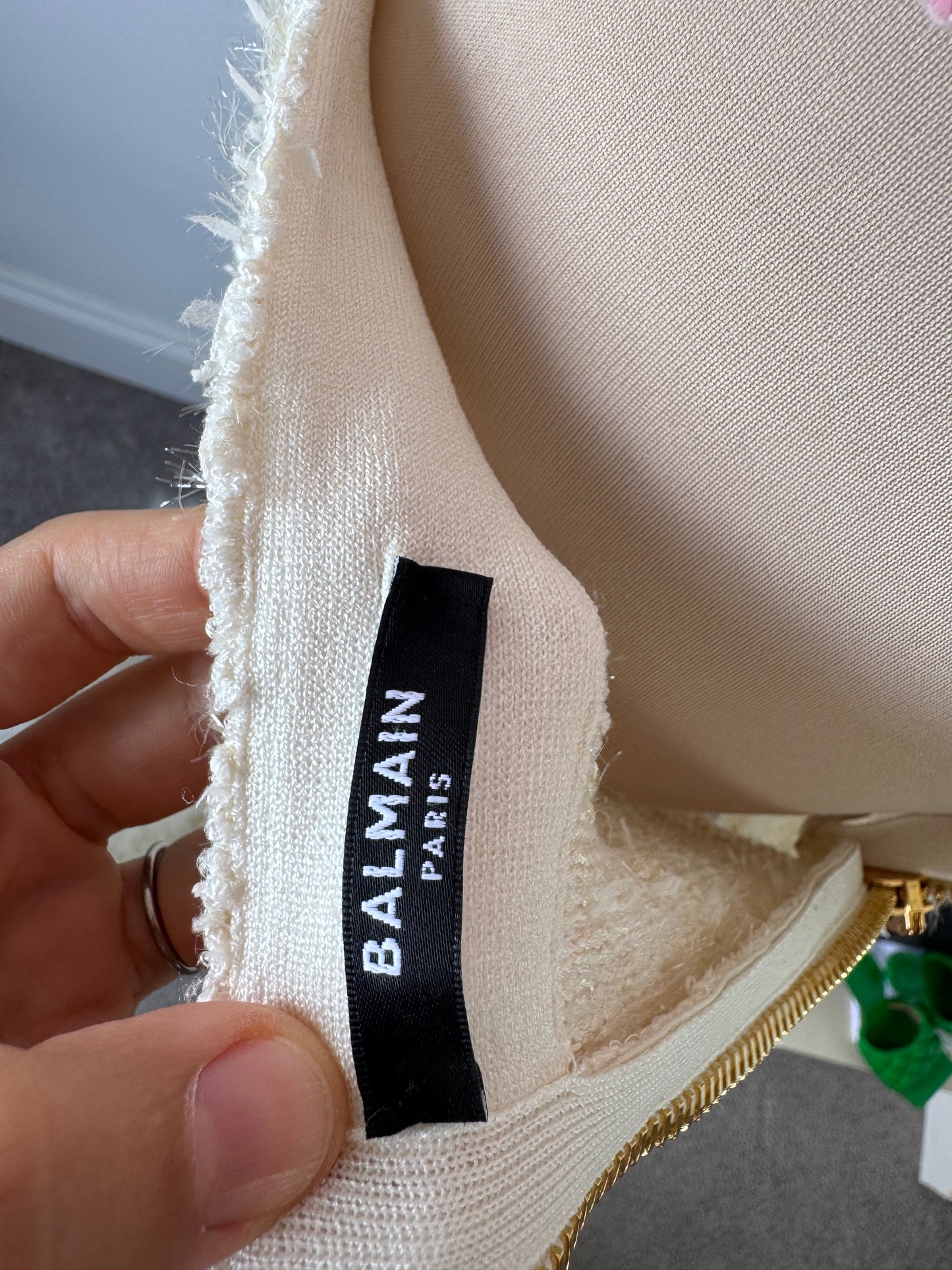 Balmain The ‘Cloud-Armor’ Fringed Tweed Mini