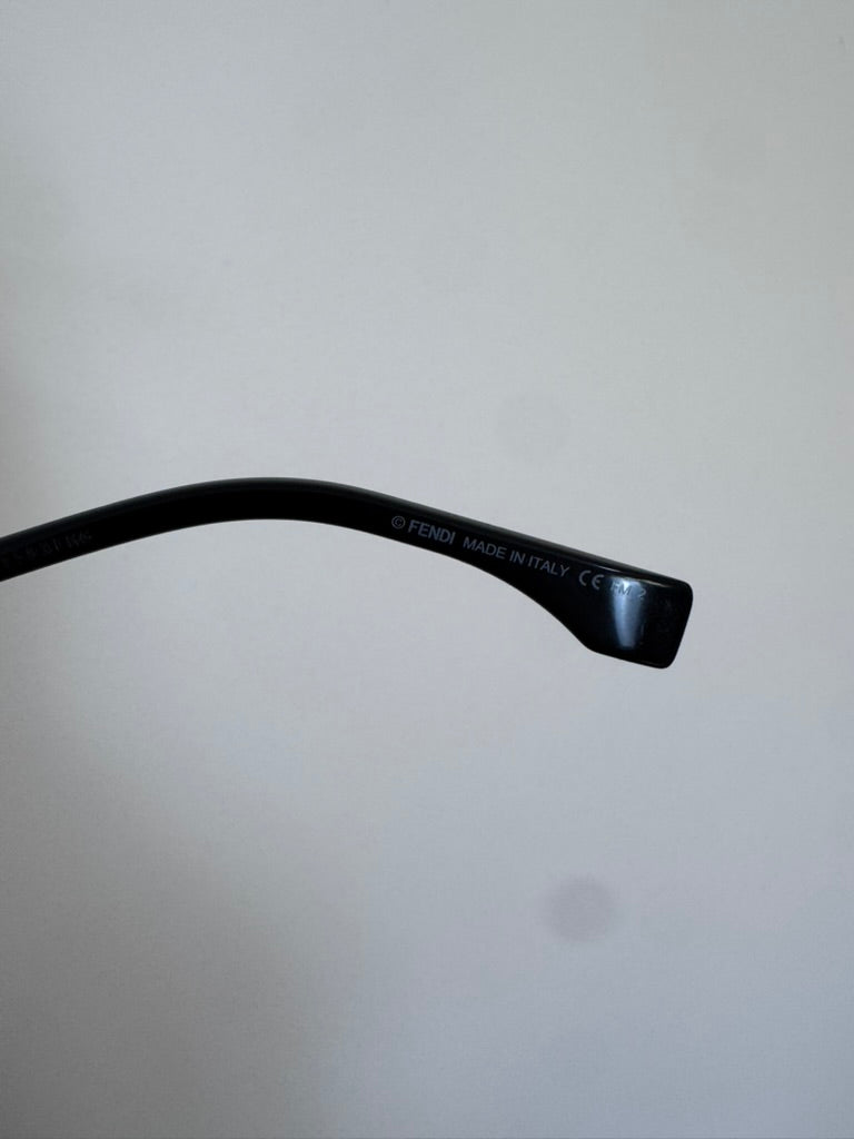 FENDI Black Acetate Oversized Cat Eye Sunglasses - FF0433