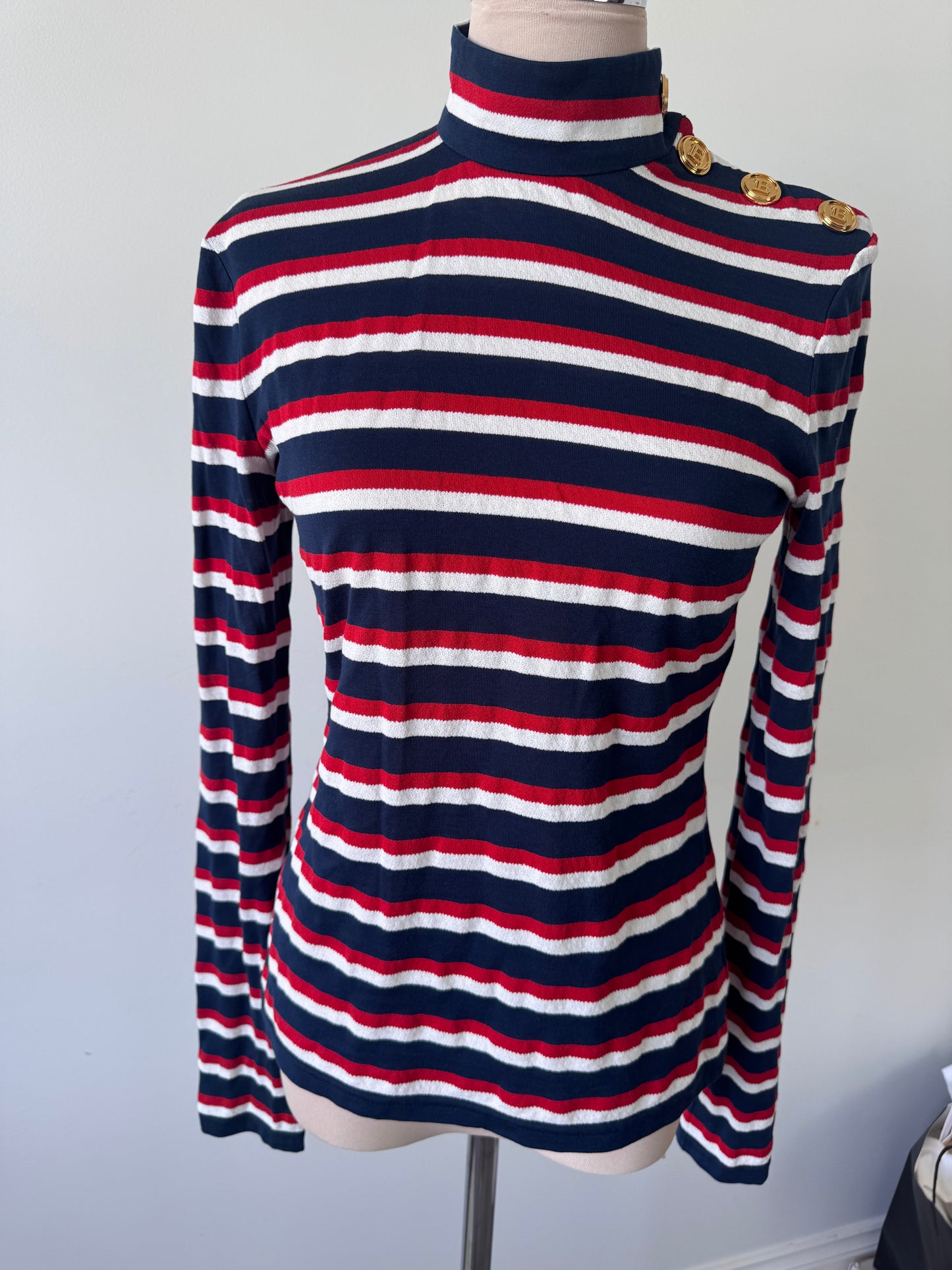 Balmain Turtleneck Long Sleeve T-shirt
