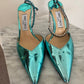 Jimmy Choo Saeda Metallic Heels Size 39 Fair Condition