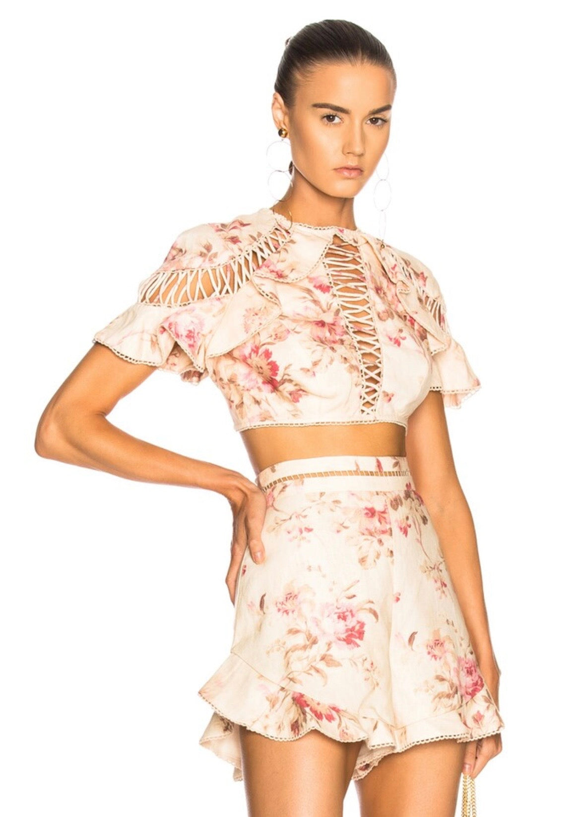 Zimmermann Corsair Top & Shorts Set Size 0