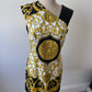Gianni Versace Era Inspired Medusa Barocco Silk Mini Dress