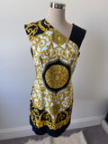 Gianni Versace Era Inspired Medusa Barocco Silk Mini Dress