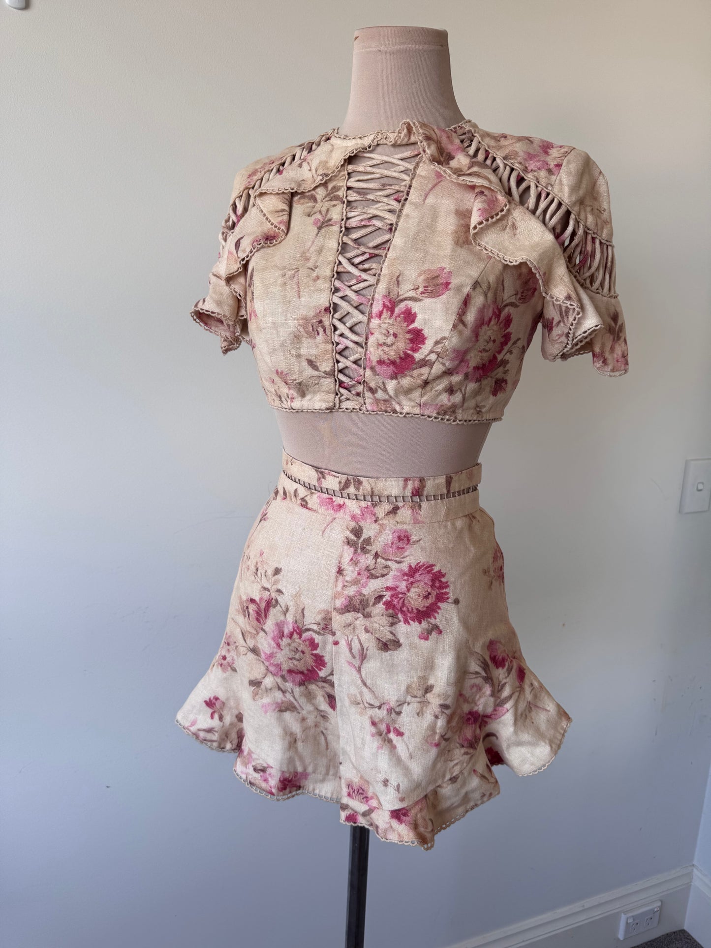 Zimmermann Corsair Top & Shorts Set Size 0