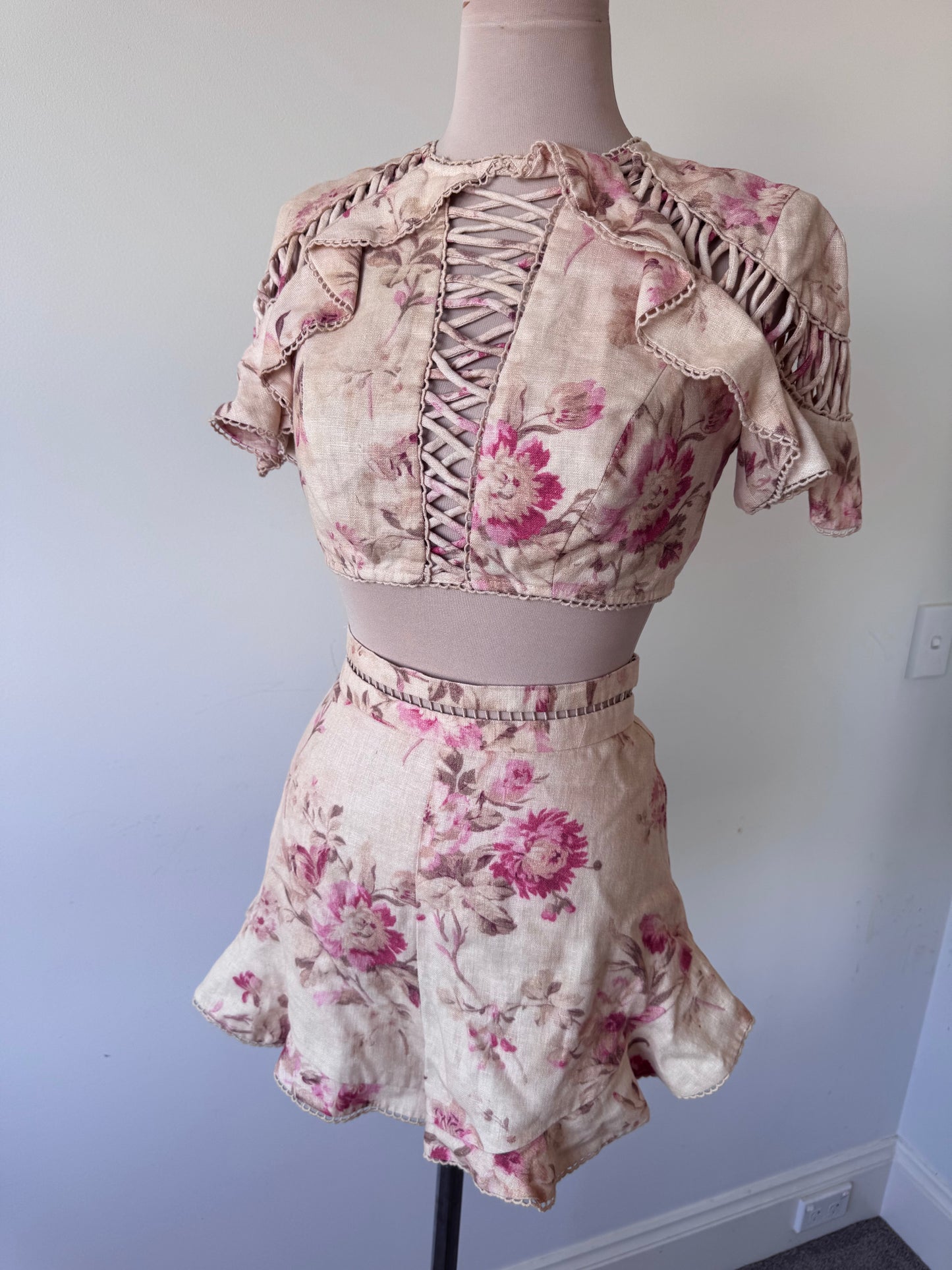 Zimmermann Corsair Top & Shorts Set Size 0