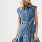 Aje Denim Ruffle Mini Dress size 8