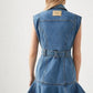 Aje Denim Ruffle Mini Dress size 8