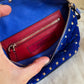 Valentino Blue Velvet Rockstud Belt Bag 75