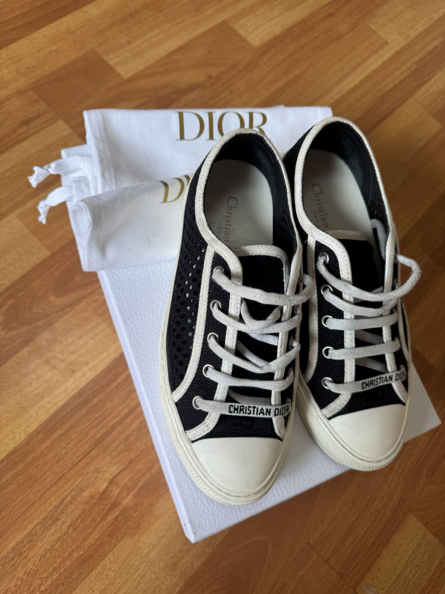 Dior walk n Dior perforated black sneakers
