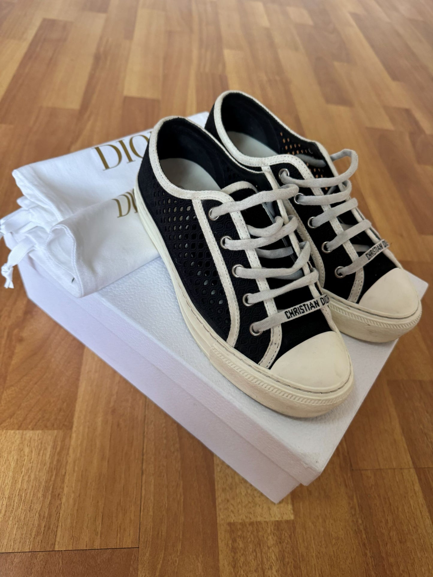 Dior walk n Dior perforated black sneakers