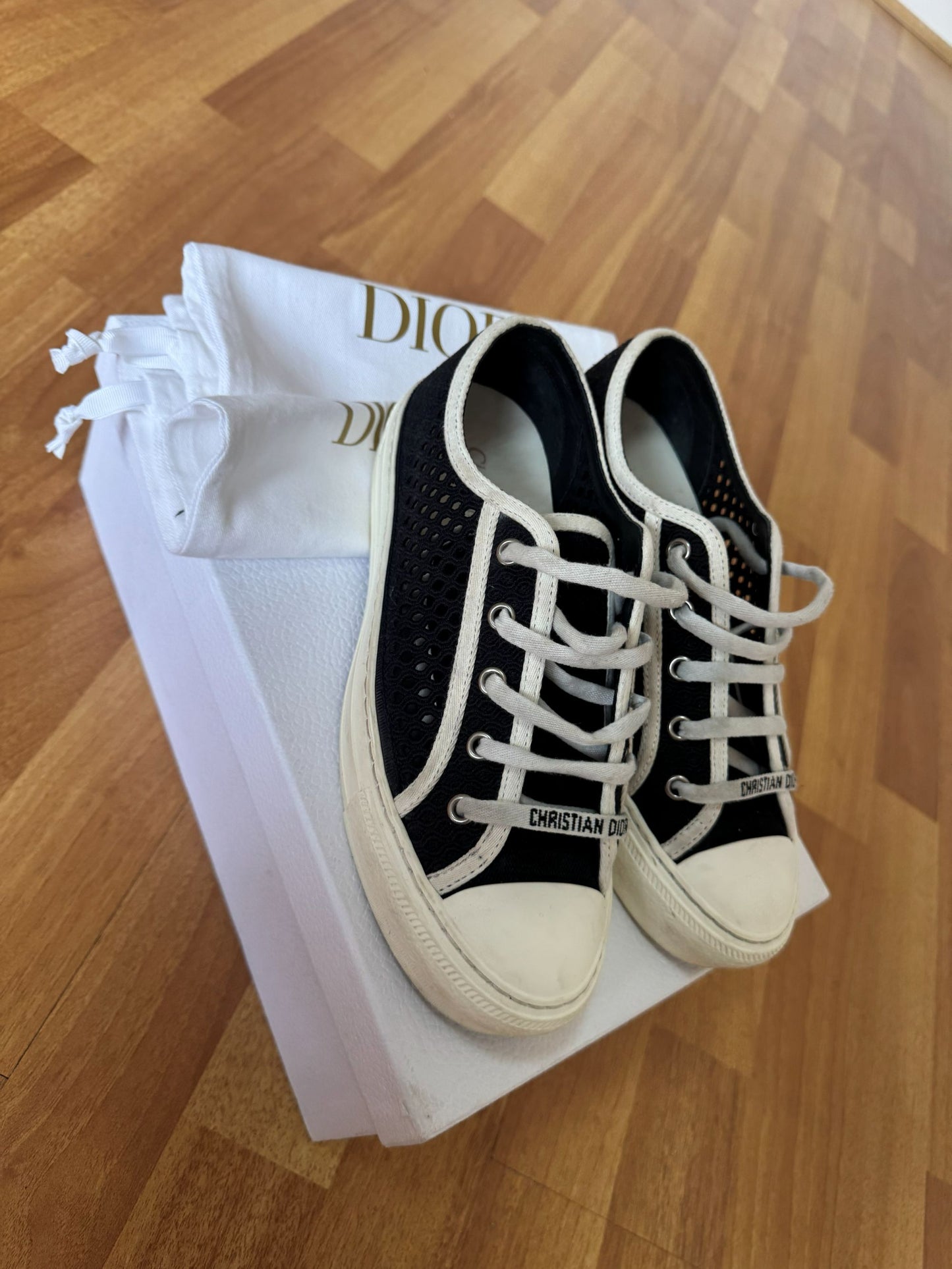 Dior walk n Dior perforated black sneakers