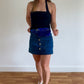 Valentino Blue Velvet Rockstud Belt Bag 75