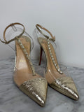 "Christian Louboutin Women's Nosy Spikes Pumps PVC and Leather 100"