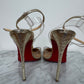 "Christian Louboutin Women's Nosy Spikes Pumps PVC and Leather 100"