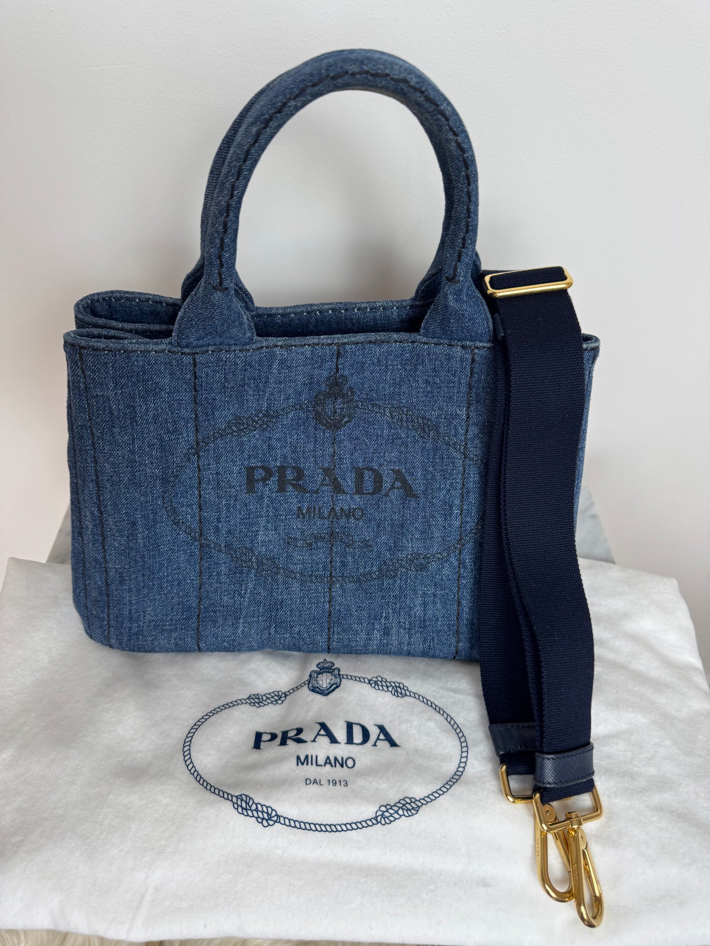Prada Canapa Satchel-bag denim
