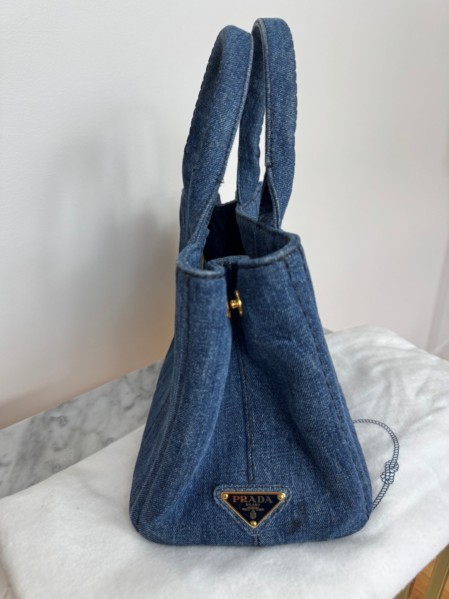 Prada Canapa Satchel-bag denim